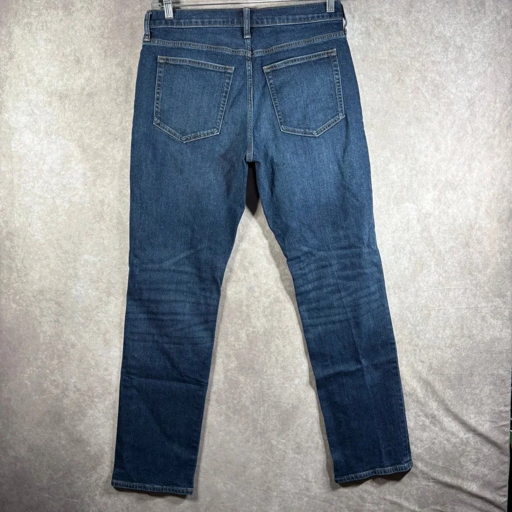 J.Crew‎ Jeans Mens Size 32x32 Blue Denim Flex Straight Dark Wash Stretch Casual